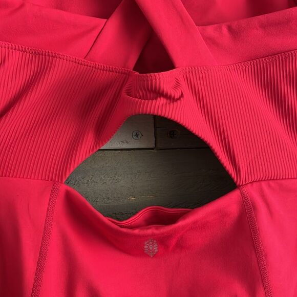 Free People Movement Cut Out Crossback Jumpsuit Size L NWOT Red - Picture 3 of 10